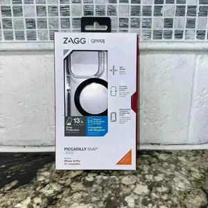 ZAGG GEAR4 PHONE 13 PRO CASE, MagSafe, 6.1 Inch, Black & Clear